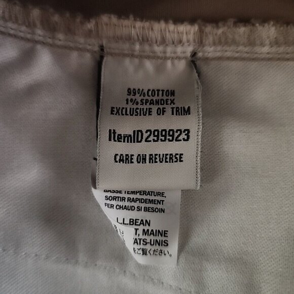 Women's sz 10 chino shorts LL Bean Favorite Fit Cotton khaki beige tan - Picture 4 of 7